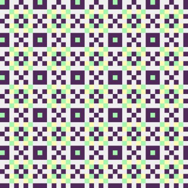 Soyut geometrik desen üretken hesaplama sanatı illüstrasyonu, fayans renk parçalarının taklidi