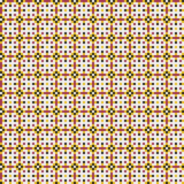 Soyut geometrik desen üretken hesaplama sanatı illüstrasyonu, fayans renk parçalarının taklidi