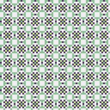 Soyut geometrik desen üretken hesaplama sanatı illüstrasyonu, fayans renk parçalarının taklidi