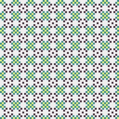 Soyut çapraz desenli üretken hesaplama sanatı çizimi