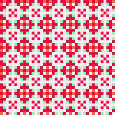 Soyut geometrik desen üretken hesaplama sanatı illüstrasyonu, fayans renk parçalarının taklidi