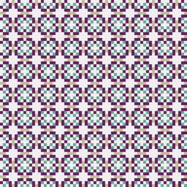 Soyut geometrik desen üretken hesaplama sanatı illüstrasyonu, fayans renk parçalarının taklidi