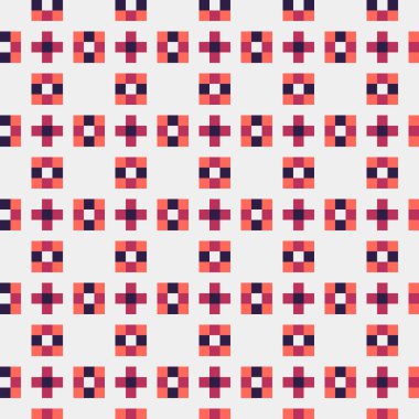 Soyut geometrik desen üretken hesaplama sanatı illüstrasyonu, fayans renk parçalarının taklidi