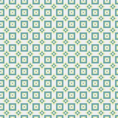 Soyut geometrik desen üretken hesaplama sanatı illüstrasyonu, fayans renk parçalarının taklidi