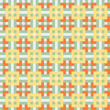 Soyut çapraz desenli üretken hesaplama sanatı çizimi