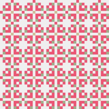 Soyut geometrik desen üretken hesaplama sanatı illüstrasyonu, fayans renk parçalarının taklidi