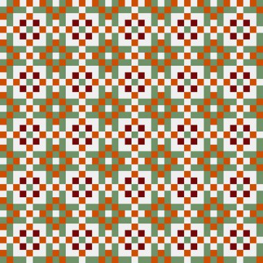 Soyut geometrik desen üretken hesaplama sanatı illüstrasyonu, fayans renk parçalarının taklidi