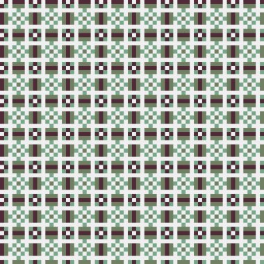 Soyut geometrik desen üretken hesaplama sanatı illüstrasyonu, fayans renk parçalarının taklidi