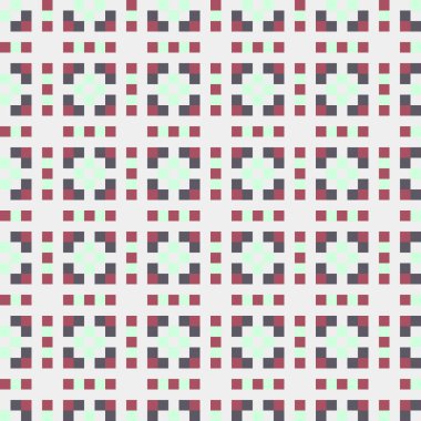 Soyut geometrik desen üretken hesaplama sanatı illüstrasyonu, fayans renk parçalarının taklidi