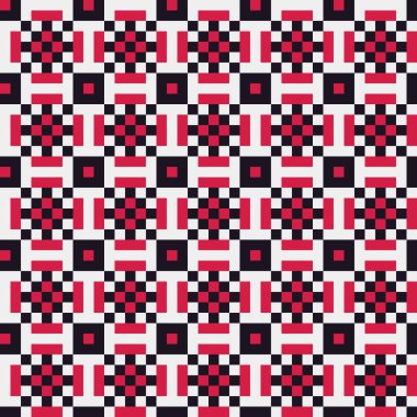 Soyut geometrik desen üretken hesaplama sanatı illüstrasyonu, fayans renk parçalarının taklidi