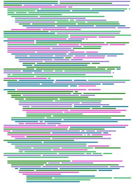 Ekranda soyut Kod, vektör illüstrasyonu, düz çizgi çizgi kodlama çizgileri simülasyonu