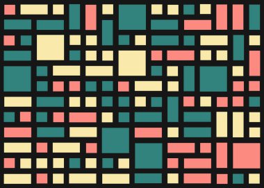 Dikdörtgenlerden oluşan soyut vektör sanat arkaplanı 