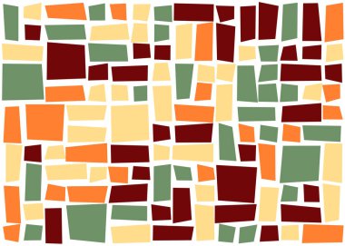 Dikdörtgenlerden oluşan soyut vektör sanat arkaplanı 