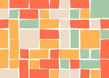 Dikdörtgenlerden oluşan soyut vektör sanat arkaplanı 