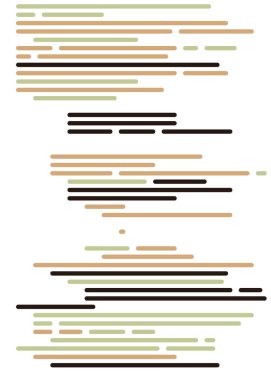 Veri Kodu ekranda, vektör illüstrasyonu, düz çizgi çizgi çizgi kodlama simülasyonu