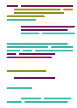 Ekranda soyut Kod, vektör illüstrasyonu, düz çizgi çizgi kodlama çizgileri simülasyonu