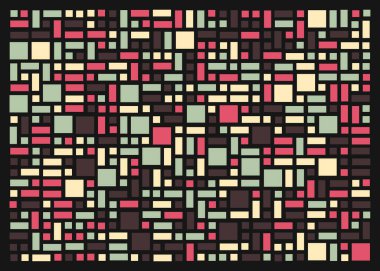 Dikdörtgenlerden oluşan soyut vektör sanat arkaplanı 