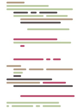 Veri Kodu ekranda, vektör illüstrasyonu, düz çizgi çizgi çizgi kodlama simülasyonu