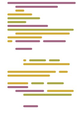 Ekranda soyut Kod, vektör illüstrasyonu, düz çizgi çizgi kodlama çizgileri simülasyonu