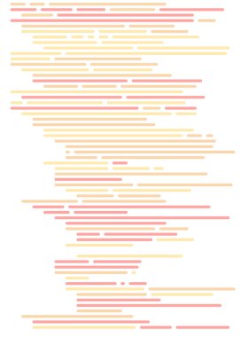 Ekranda soyut Kod, vektör illüstrasyonu, düz çizgi çizgi kodlama çizgileri simülasyonu