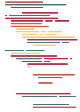 Ekranda soyut html Kodu, vektör illüstrasyonu, düz çizgi çizgi çizgi çizgi kodlama simülasyonu