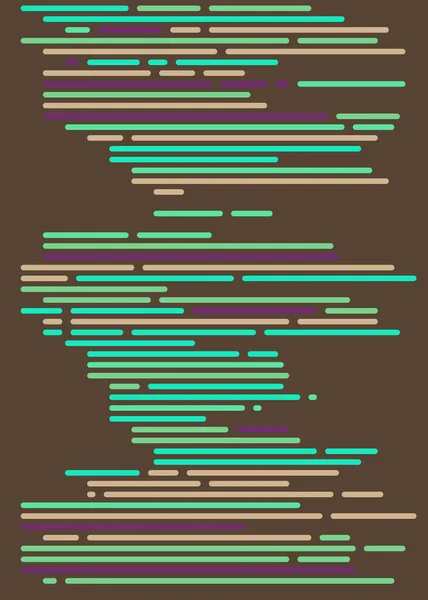 抽象Html画面上のコード ベクトル図 フラット漫画のコーディングラインシミュレーション — ストックベクタ