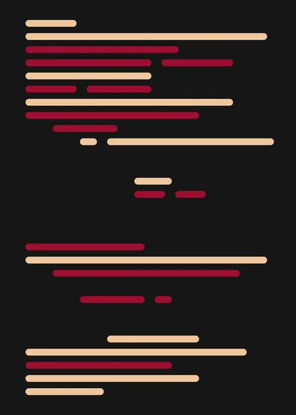 Ekranda Soyut Kod Vektör Illüstrasyonu Düz Çizgi Çizgi Kodlama Çizgileri — Stok Vektör