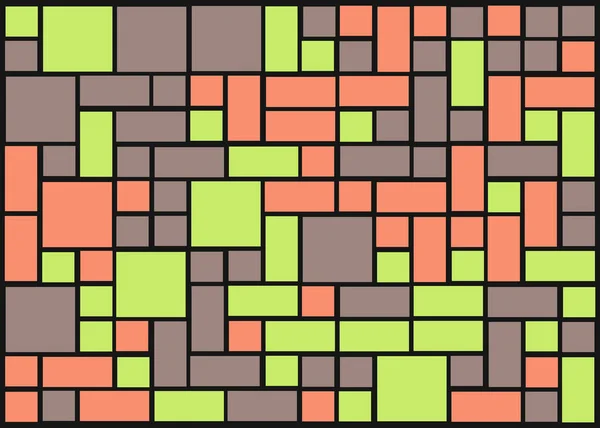 Abstrakt Vektor Konst Bakgrund Gjord Rektanglar — Stock vektor