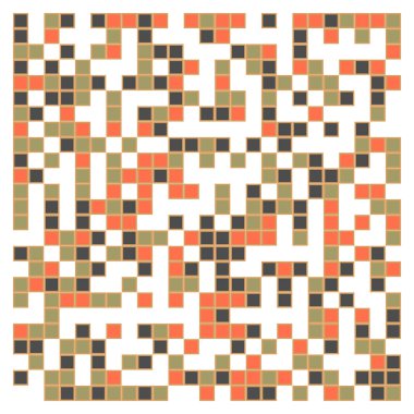 Geometrik üretken model, vektör arkaplan, sanat illüstrasyonu