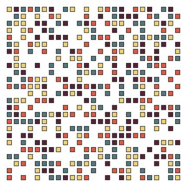 Ofset Quad üretken sanat arkaplan çizimi