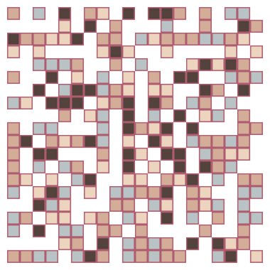 Geometrik üretken model, vektör arkaplan, sanat illüstrasyonu
