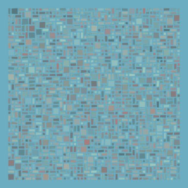 Soyut geometrik desen üretken hesaplama sanatı illüstrasyonu, fayans renk parçalarının taklidi