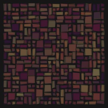 Soyut geometrik desen üretken hesaplama sanatı illüstrasyonu, fayans renk parçalarının taklidi