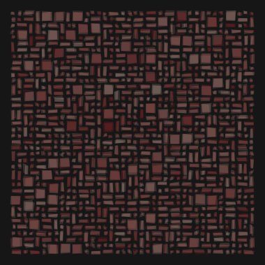 Soyut geometrik desen üretken hesaplama sanatı illüstrasyonu, fayans renk parçalarının taklidi