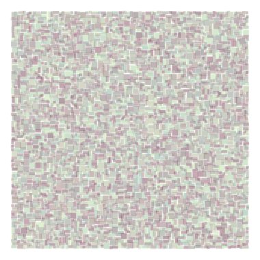 Soyut geometrik desen üretken hesaplama sanatı illüstrasyonu, fayans renk parçalarının taklidi