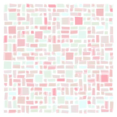 Soyut geometrik desen üretken hesaplama sanatı illüstrasyonu, fayans renk parçalarının taklidi