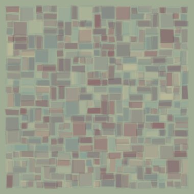 Soyut geometrik desen üretken hesaplama sanatı illüstrasyonu, fayans renk parçalarının taklidi