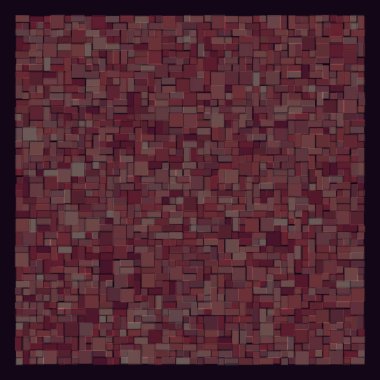 Soyut geometrik desen üretken hesaplama sanatı illüstrasyonu, fayans renk parçalarının taklidi