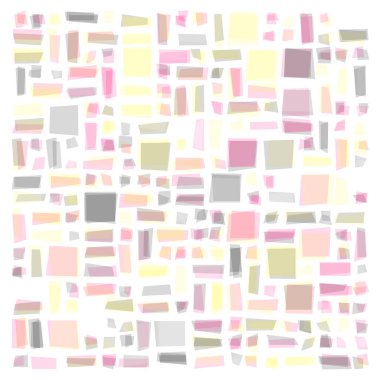 Soyut geometrik desen üretken hesaplama sanatı illüstrasyonu, fayans renk parçalarının taklidi