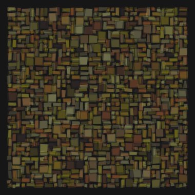 Soyut geometrik desen üretken hesaplama sanatı illüstrasyonu, fayans renk parçalarının taklidi