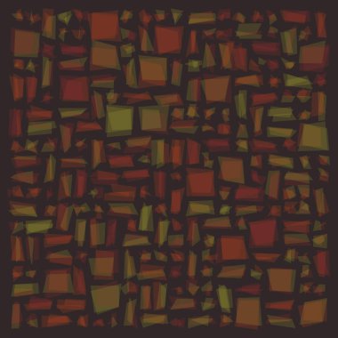 Soyut geometrik desen üretken hesaplama sanatı illüstrasyonu, fayans renk parçalarının taklidi