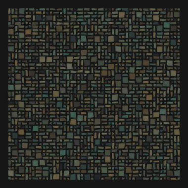 Soyut geometrik desen üretken hesaplama sanatı illüstrasyonu, fayans renk parçalarının taklidi