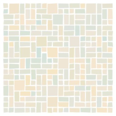 Soyut geometrik desen üretken hesaplama sanatı illüstrasyonu, fayans renk parçalarının taklidi