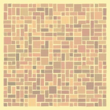 Soyut geometrik desen üretken hesaplama sanatı illüstrasyonu, fayans renk parçalarının taklidi