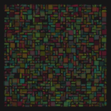 Soyut geometrik desen üretken hesaplama sanatı illüstrasyonu, fayans renk parçalarının taklidi