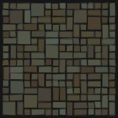 Soyut geometrik desen üretken hesaplama sanatı illüstrasyonu, fayans renk parçalarının taklidi