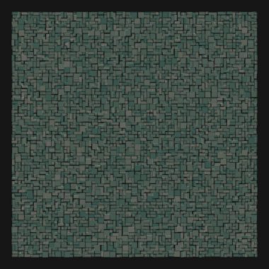 Soyut geometrik desen üretken hesaplama sanatı illüstrasyonu, fayans renk parçalarının taklidi