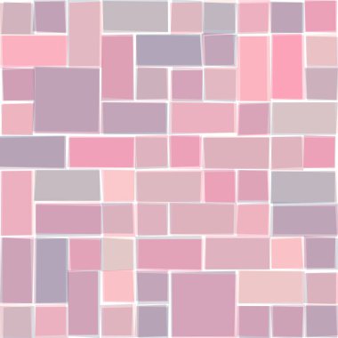 Soyut geometrik desen üretken hesaplama sanatı illüstrasyonu, fayans renk parçalarının taklidi