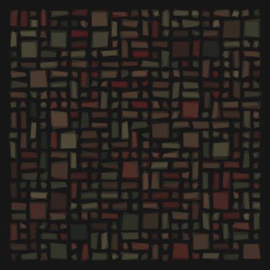 Soyut geometrik desen üretken hesaplama sanatı illüstrasyonu, fayans renk parçalarının taklidi