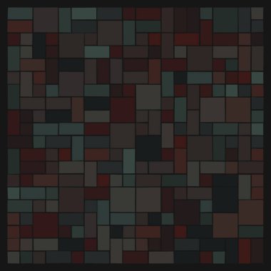 Soyut geometrik desen üretken hesaplama sanatı illüstrasyonu, fayans renk parçalarının taklidi